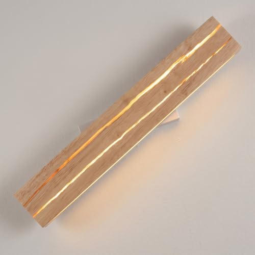 Lámparas de pared nórdicas con apliques LED verticales regulables de madera 2