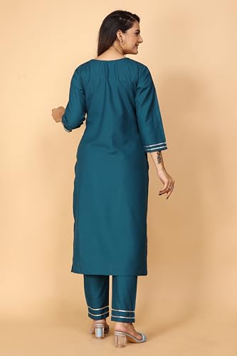 Image of Women Kurta Pant Dupatta Set FJ /White Kurti with Pant OR DUPTTA