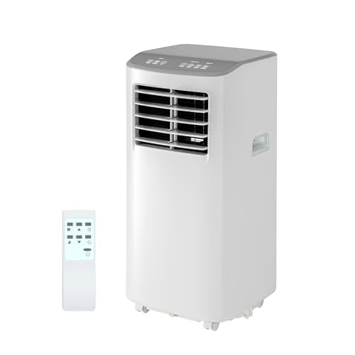 Portable Air Conditioner, 8,000 BTUs Room Air Conditioner for Home Office with Dehumidifier, Cooling, Fan 3 in-1, 24 Hour Timer, Drainage-Free Cooling