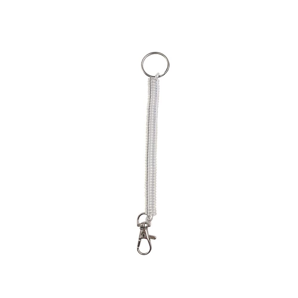 SUPERTOOL Spiral Key Rings Stretchy Keychain Transparent Elastic Key Rings (1 Pcs)