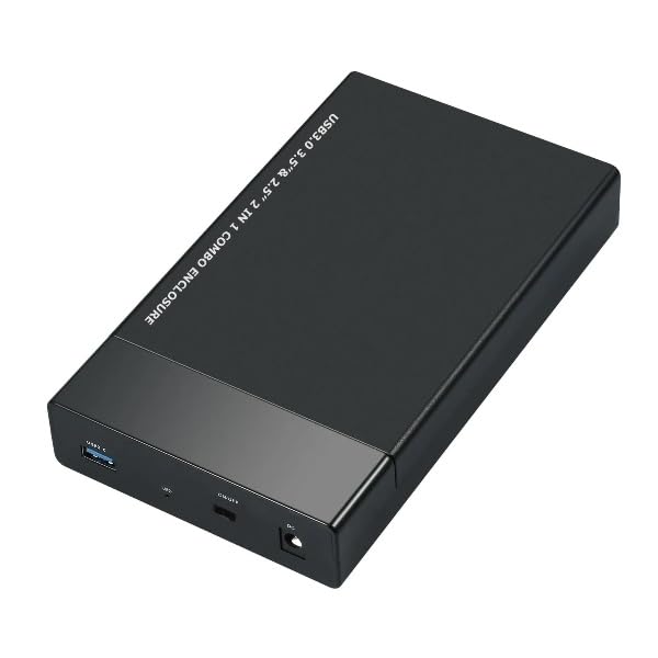 2 in 1 HDD/SSD Case, USB3.0 5Gbps High Speed External 2.5" & 3.5" Inch SATA SSD Hard Drive HDD Enclosure Case.(Black) (2 in 1 Enclosure Combo)-picture-15