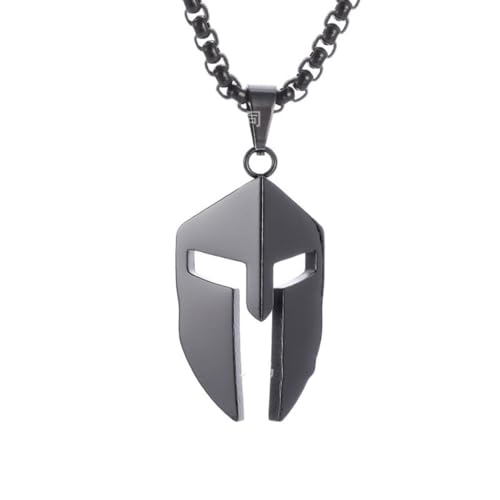 Bijoux acier inoxydable hip hop rock avec pendentif victoire casque spartiate