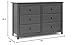Storkcraft Kenton 6 Drawer Double Dresser (Gray) – Dresser for Kids Bedroom, Nursery Dresser Organizer, Chest of Drawers for Bedroom with 6 Drawers, Universal Design for Children’s Bedroom