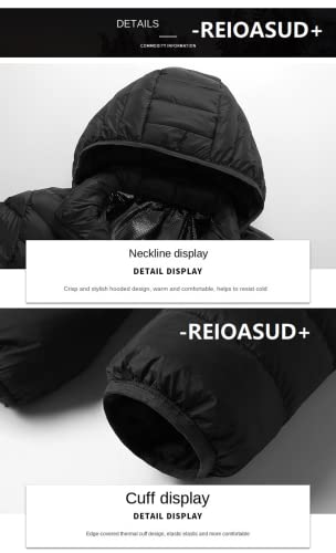 Heated Hoodie for Men and Women,Heated Jacket with 3 Heating Levels, 9 Heating Zones Heated Down Hooded Coat3