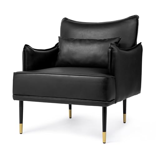 Sillón Moderno Metal Negro con Cojín Suave