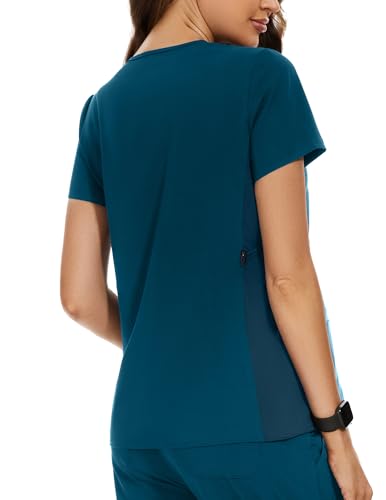 Image of PACBREEZE Women's Maternity Scrub Top /Shirt V-Neck Workwear Medical Pregnancy Scrub Clothes, S-XXL
