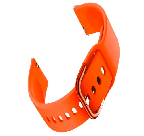 Image of YODI New Edition Soft Silicone Classic Strap Band For Redmi Watch 5 Lite Only [ Not for Any Other Models] (COLOR BUCKLE-ORANGE)