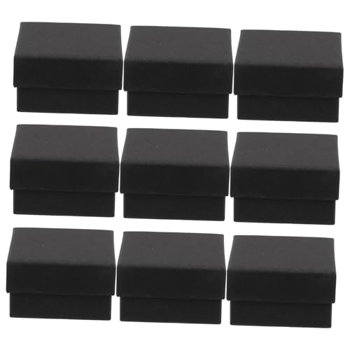 Healeved Cajas De 10 Piezas joyero cajas de collar cajas de joyas a granel cajas de joyas para mujeres cajas de de joyería cajas de joyería a granel caso de collar Papel Black