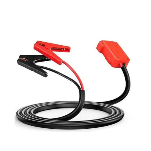 Lawnoval Cables de puente para batería de arranque de 18 V, cables de arranque de coche de 30 A con 1,8 m de longitud, color negro resistente