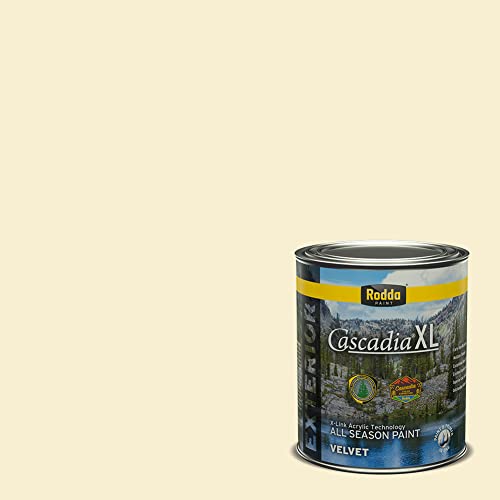 Rodda Paint CASCADIA XL Exterior Velvet Paint & Primer in One, Quart, Daylilly Yellow