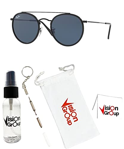 Image of Ray-Ban RB3647N Double Bridge Round Sunglasses + Vision Group Accessories Bundle