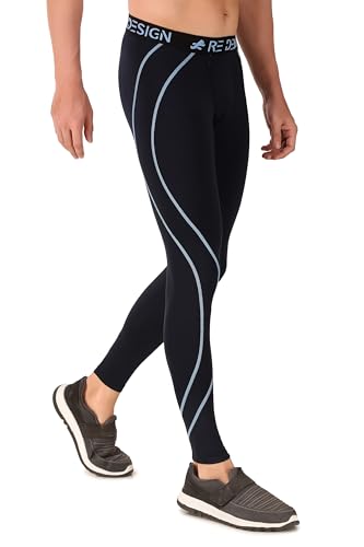 Image of ReDesign Apparels Men's Polyester Compression Pant /Tights /Megging for Gym, Running, Cycling, Yoga & All Sports