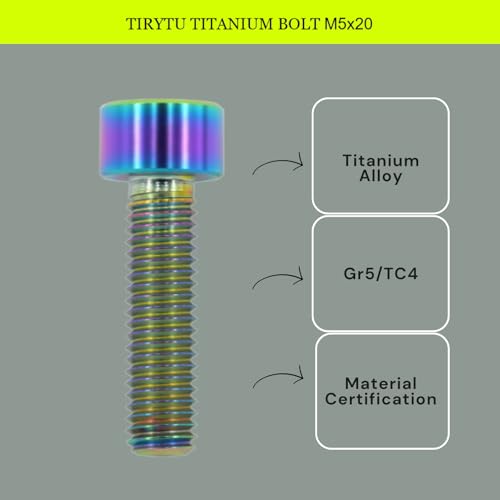 Image of M5x20 Titanium Bolts Hex Socket Cap Screw, Colorful, 4PC
