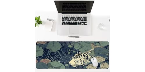 Mouse pad à bords cousus Les Fleurs du Tigre idée cadeau idéale - 3