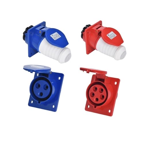 Conector industrial de 32A impermeable oblicuo oculto IP44 415V 3