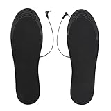 Electric Heated Soles, Easy To Carry USB Charging Foot Warmer Heating Insoles Breathable L Size for Outdoor Sports for Men -  ANGGREK