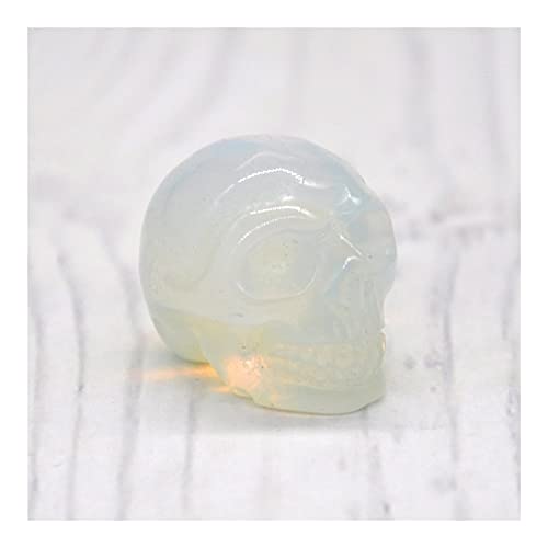 Cadeau for la famille 1'Natural Quartz Cristal Crâne Sculpté Pierre Précieuse Décoration de La Maison Halloween DIY Décorations Cadeau Lucky Stone Pierres Naturelles Ménage roches ( Color : Opalite ,