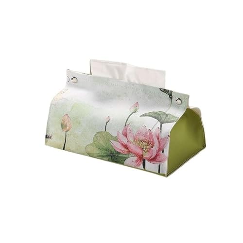 Porta pañuelos Funda for Caja de pañuelos, Soporte Retro Chino for el hogar, Organizador Cuero Artificial Decoración Divertida para el baño(Pink)