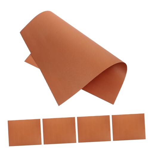 STOBAZA 5 Stück Hochtemperaturbeständige Grillmatte strapazierfähige Grillpads Outdoor-Grillmatte Grillmatten wiederverwendbare Grillpads BBQ Grillzubehör Glasfaser Hellbraun