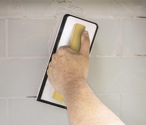 Amtech - Tile Grout Float for Even Spreading and Smooth Finish, Home DIY, Dual-Edged Design, Durable with High-Density Foam Pad and Aluminium Plate, Rounded Corners Prevent Damage (24 x 10cm)