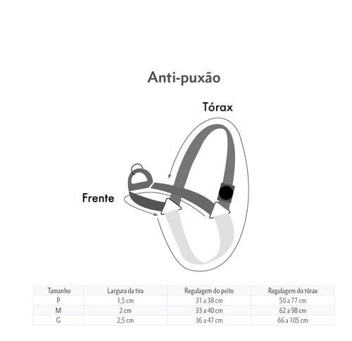Peitoral Antipuxão para Cachorro com guia (G, Arpoador)