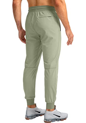 Image of Pudolla Men's Lightweight Jogger Pants Workout Running Tapered Joggers for Men with Zipper Pockets for Athletic Travel Casual