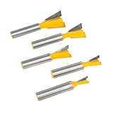 Operitacx 5stücke Teiliges Dovetail Router Bit Mit Hartmetall-schneide Langlebige Holzverbindungsfräser Für Oberfräse Präzise Nutfräser Mit Gehärtetem Schafts Für Möbelfertigung