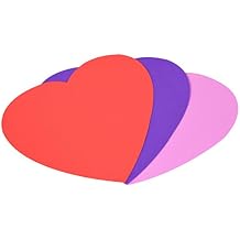 8-in. Foam Heart Shapes, 12-ct. Packs Includes 4 red, 4 purple, 4 pink