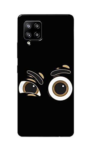 Image of PRINTFIDAA Funky Expression of Cartoon Eyes Printed Designer Hard Back Case Cover for Samsung Galaxy M42 5G -(WY) MVN1004