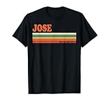 Jose Retro Personalizado Nombre Vintage Rayas Camiseta