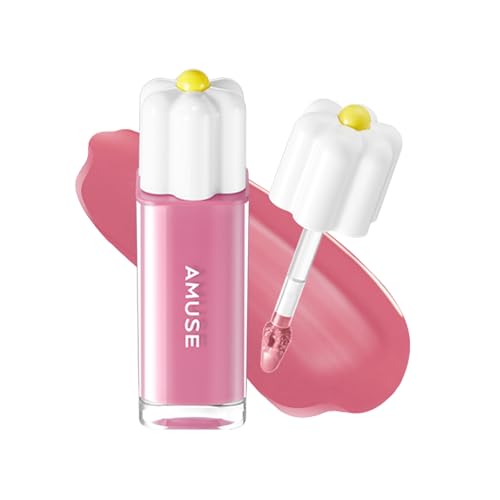 Image of Amuse SEOUL Daisy Flower Dew Tint (07 ROSE WATER) - Glossy Moisturizing Lip Stain, Watery Glow Lip Tint, Long Lasting Color, Dewy Finish, Vegan, Korean Beauty Makeup
