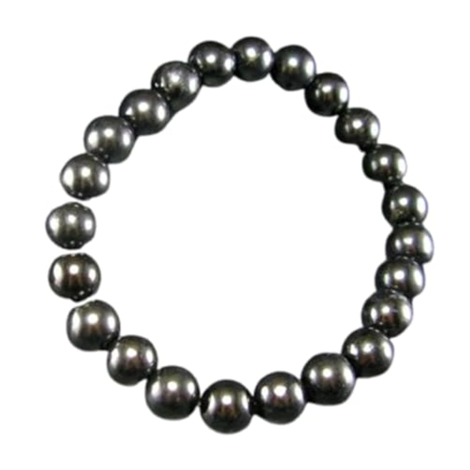 Unisex Natural Shungite 8mm Stretchable Bracelet