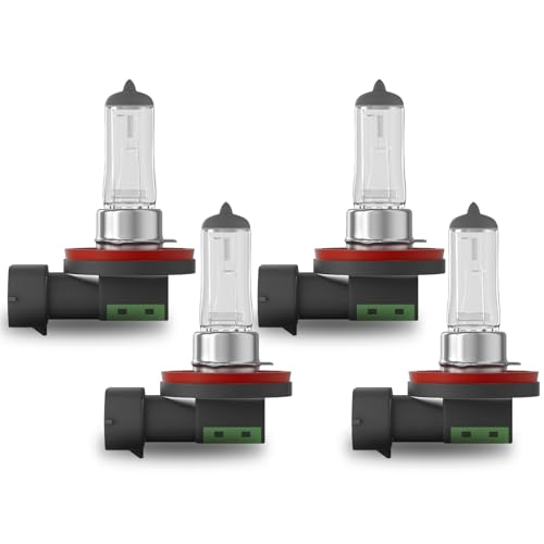 OKOENIEO H11 Headlight Bulbs, 12V 55W, 4000 Lumens, 3800K, Halogen Light Bulb, No Glare, Headlight Bulbs High and Low Beam, Fog Light Bulbs,Head Light Bulb for Car, Pack of 4