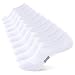 BUDERMMY Sneaker Socken Damen 35-38 39-42, Füßlinge Sneakersocken mit Rutschfest Silikon Laufsocken Kurze Unsichtbar (DE/NL/SE/PL, Numerisch, 39, 42, Regular, Regular, Weiß)