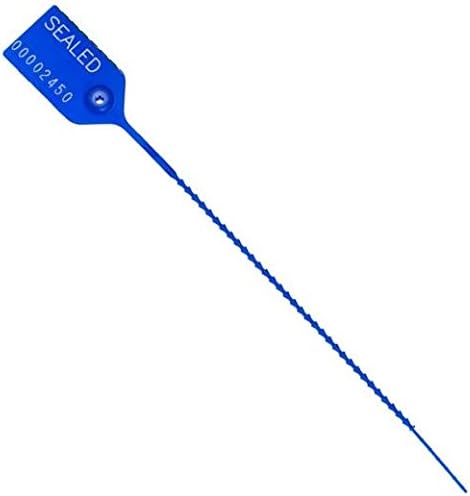 BankSupplies Pull Tight Numbered Security Seal Blue 25 lb Break Strength 1000 per Case