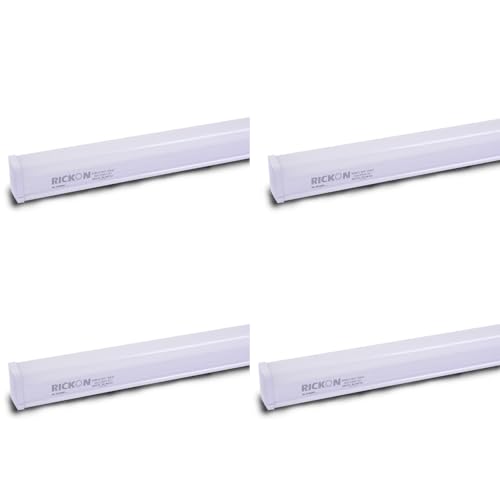 RICKON LUMIGLOW 40 Watt Led Tube Light, LED Tube Lights For Home, Living Rooms, Bedrooms, Offices, Commercial, and Industrial Spaces, Energy Efficient Led Light, Cool White (Pack of 4)