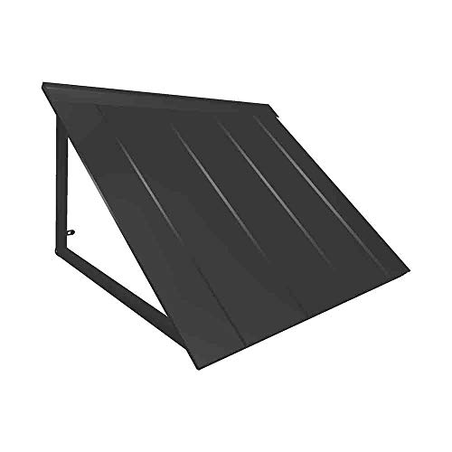 Awntech H22-US-3K 3 ft. Houstonian Metal Standing Seam Awning44; Black - 44 x 24 x 24 in.