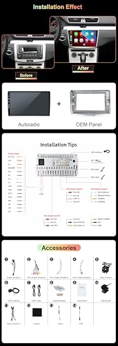 Autoradio Android 14 écran tactile IPS 10.1 Passat B6 B7 CC DSP Bluetooth - 2