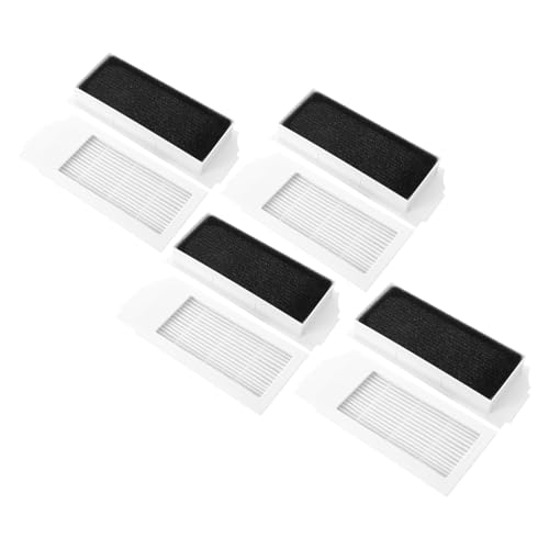 STOBAZA 4 Piezas Filtro Lavable para Robot Aspirador de Plástico y Esponja, Accesorio Blanco para Limpieza Diaria y Cuidado del Suelo Hogar