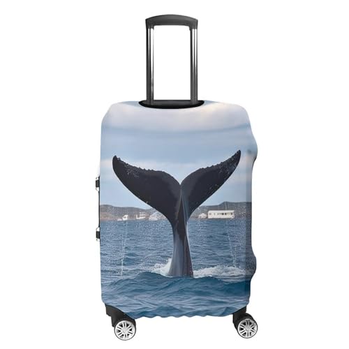 Whale Tail Luggage Cover Washable Elastic Suitcase Cover, Anti Scratch Personalized Suitcase Protectors, Fashion Baggage Covers For Travel4