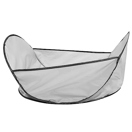 YARNOW 家用ペットヘアカットビブ ペットの毛刈りエプロン グレー プロ仕様のトリミングツール ペット毛収納用ビブ