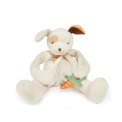 Image of Bunnies By The Bay Skipit Puppy Silly Buddy - Animal Pacifier Holder Plush Toy with Velcro Loop Attachment - 10 inch (25cm) Size