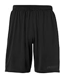 uhlsport Performance Shorts Herren Shorts Sport Fußball Fitness Wandern Radfahren Laufshorts Kurze Hose Laufhose Sommer 100% recyceltes Polyester schwarz - Größe L