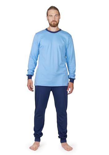 Stanfield's Men's Polo Pajamas, Long Sleeve Crew Neck
