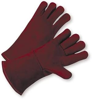 Brown Large Split Cowhide Welding Glove - Wing Thumb - 14 in Length - 940R