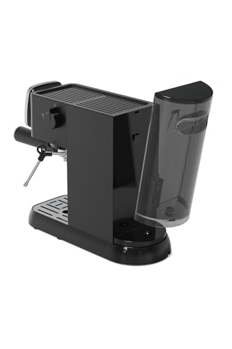 Okka Espresso Solo Halbautomatische Espressomaschine, OK0034-05, Schwarz-Chrom