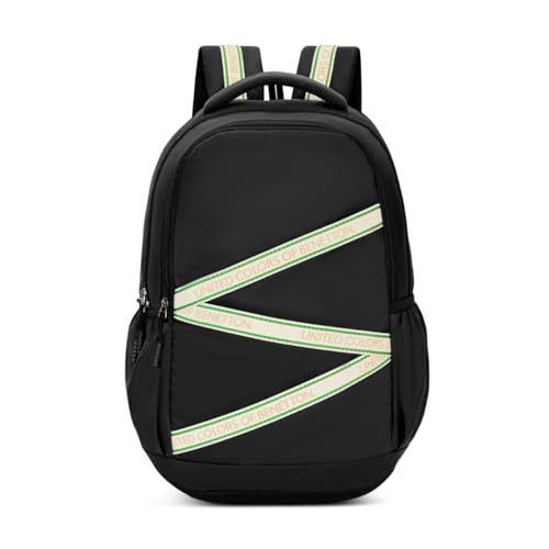 United Colors of Benetton Phantom 34L Laptop Backpack - Black | Water-Resistant | Fits 14-inch Laptop Compartment | Sleek & Organized for Professionals