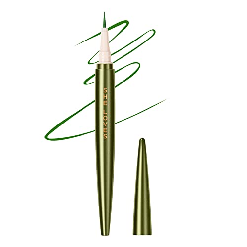 Kissio Eyeliner,Waterproof Liquid Eyeliner,Long Lasting Eyeliner,Color Eyeliner Pigmentation,Buildable Thin To Thick Lines,Cruelty Free,1.5 Ml(04#Avocado) #TOP21