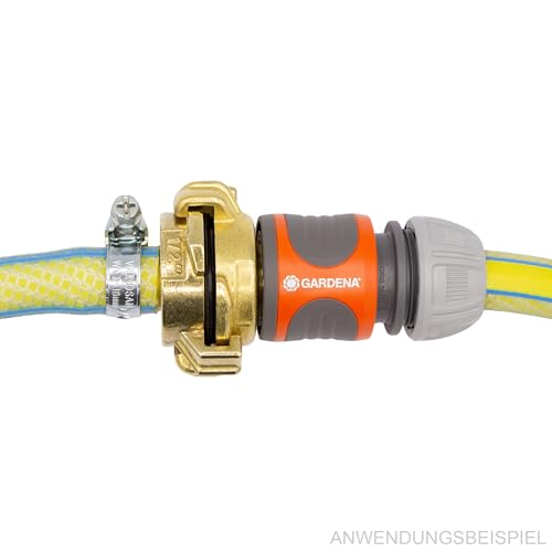 VARIOSAN Schnellkupplung auf Steckkupplung Adapter 12999, Messing blank, System Geka