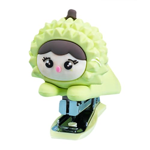 jojofuny Creative Durian Mini Stapler for Office Handmade Plastic Cartoon Stapling Tool with Ergonomic Grip Compact Space-Saving Design for School and Desktop Use Charming Desk Accessory